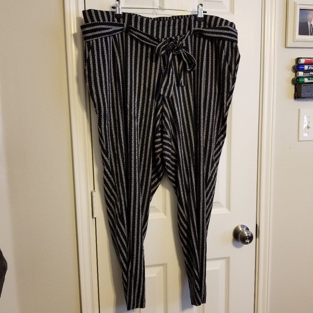 Striped ankle pant